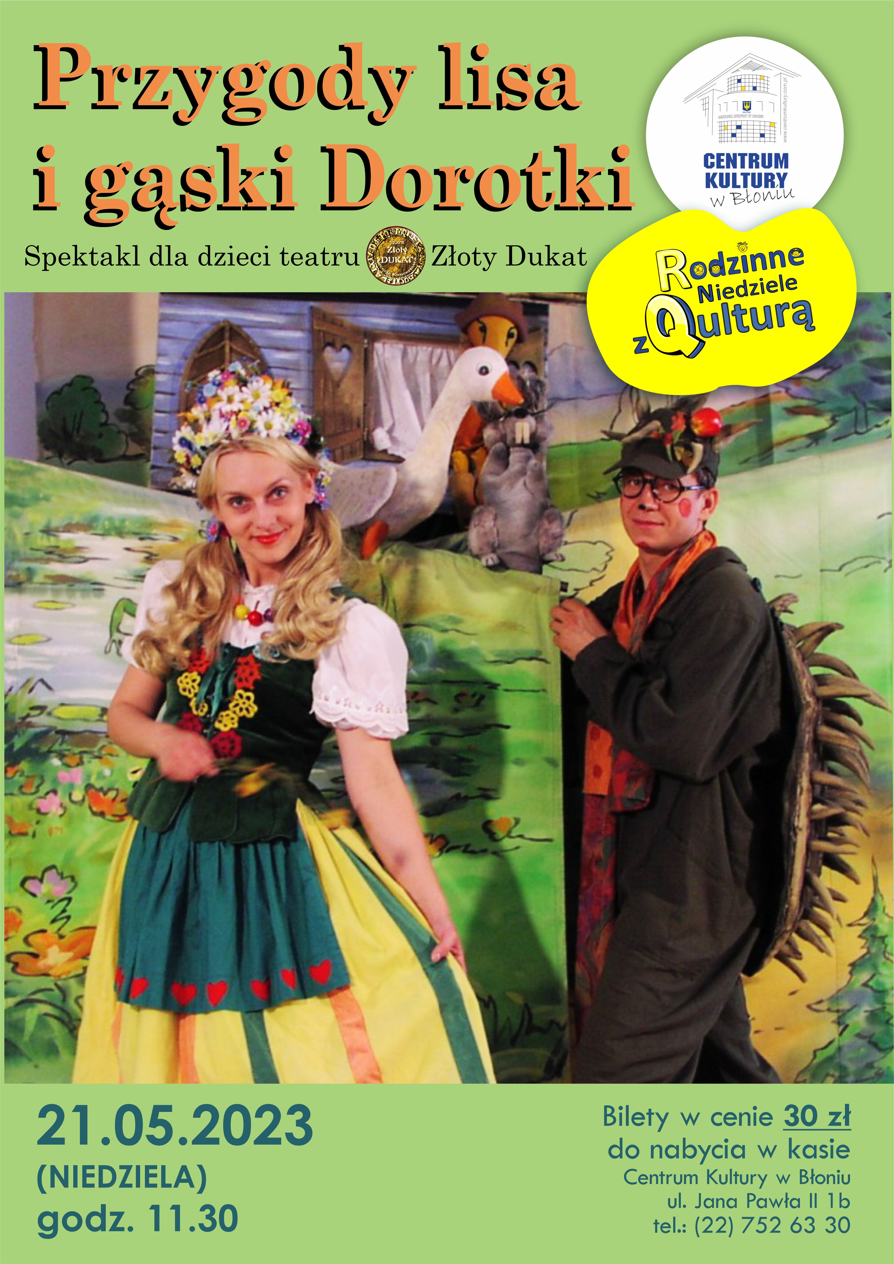 Plakat_Przygody_lisa_i_gąski_Dorotki_złoty_dukat