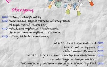 zajęcia kreatywne plastyczno-techniczne