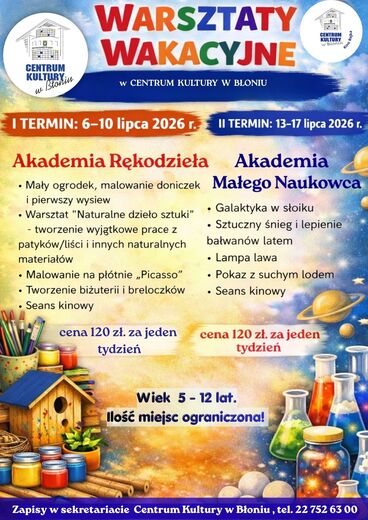 Warsztaty wakacyjne
