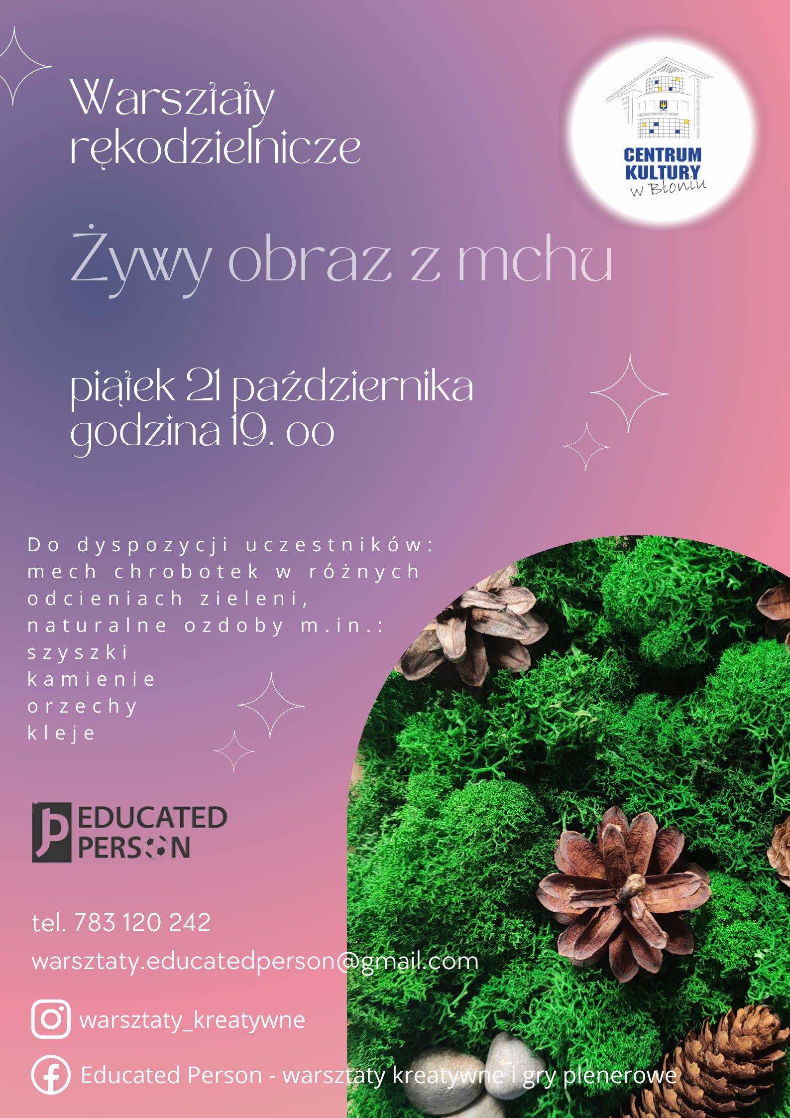 plakat warsztaty dla dorosłych