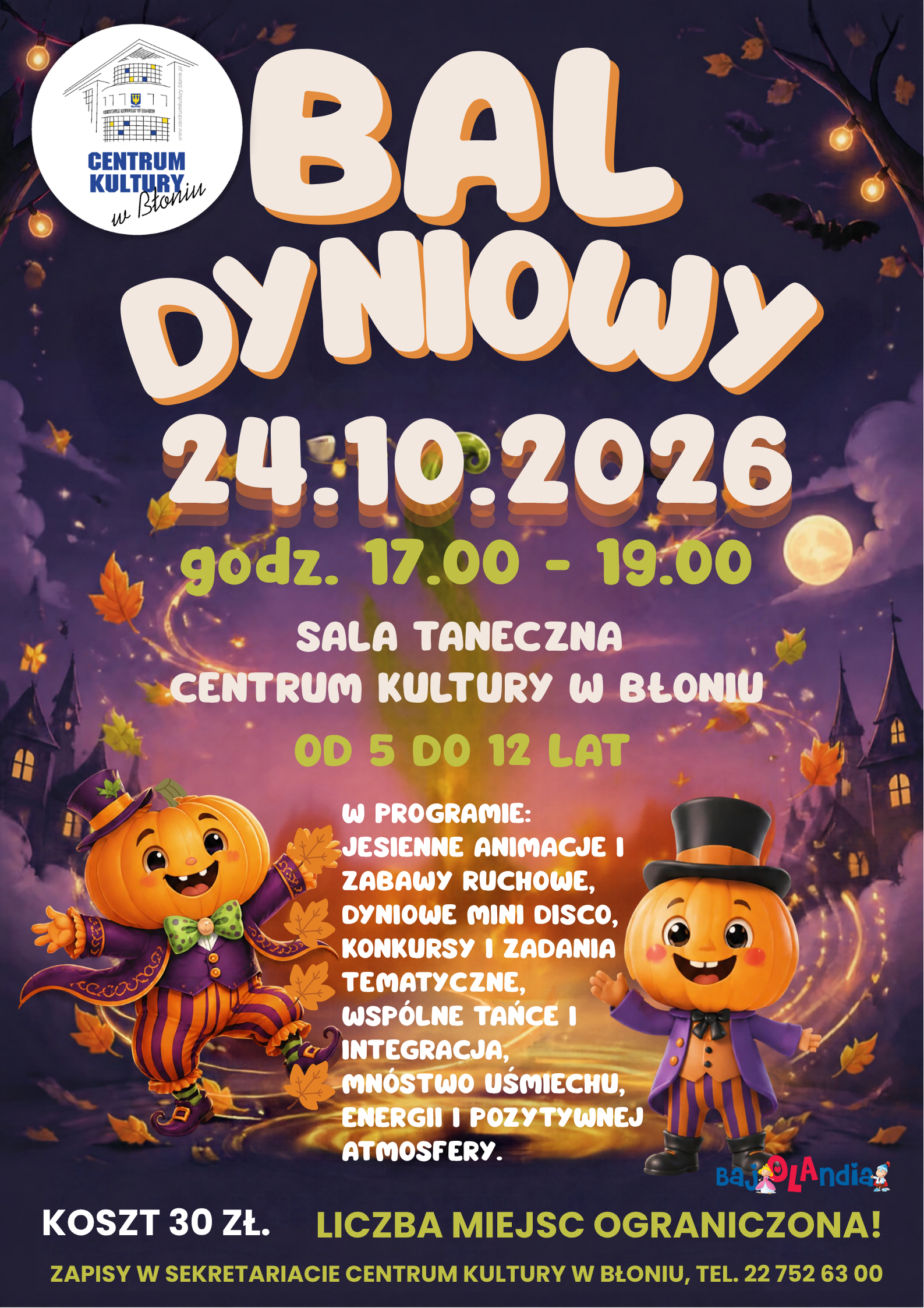 Plakat Balu Dyniowego dla Dzieci