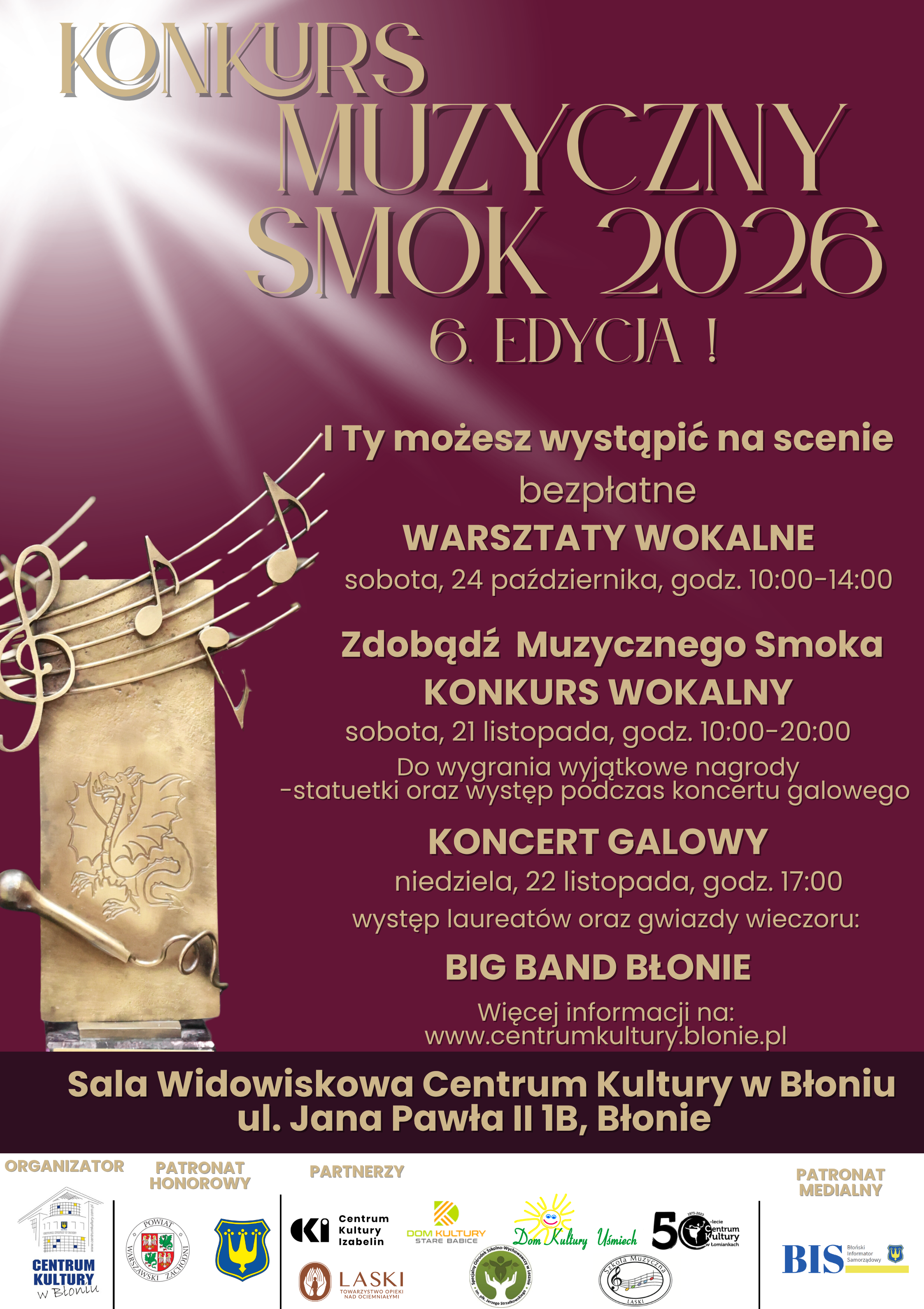 Plakat og&oacute;lny Muzyczny Smok