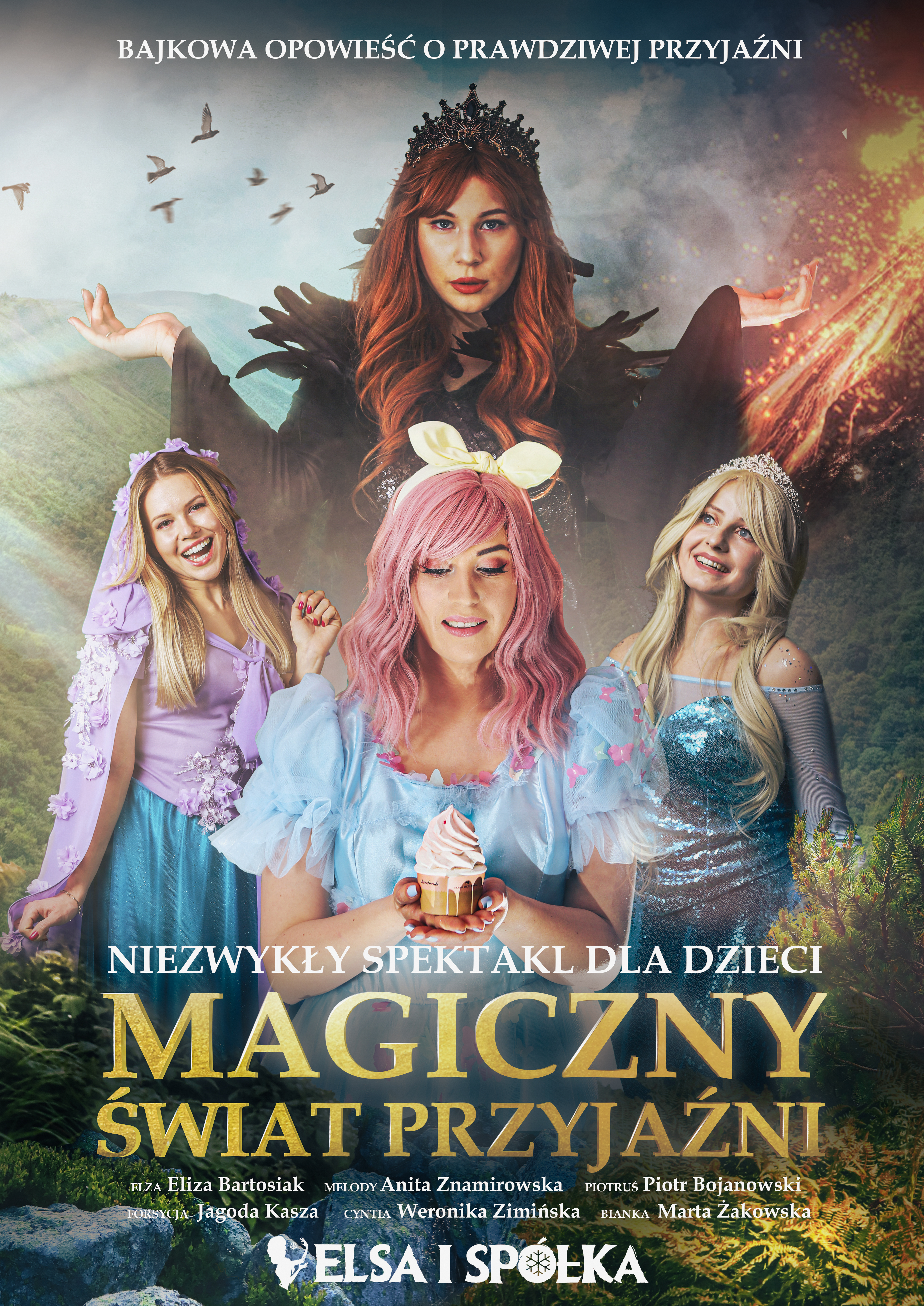 plakat spektaklu dla dzieci "Magiczny świat przyjaxni"