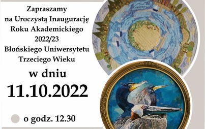 Zdjęcie do Inauguracja Roku Akademickiego Błońskiego Uniwersytetu Trzeciego Wieku oraz wernisaż wystawy &rdquo; Patchworkowe tondo&rdquo;
