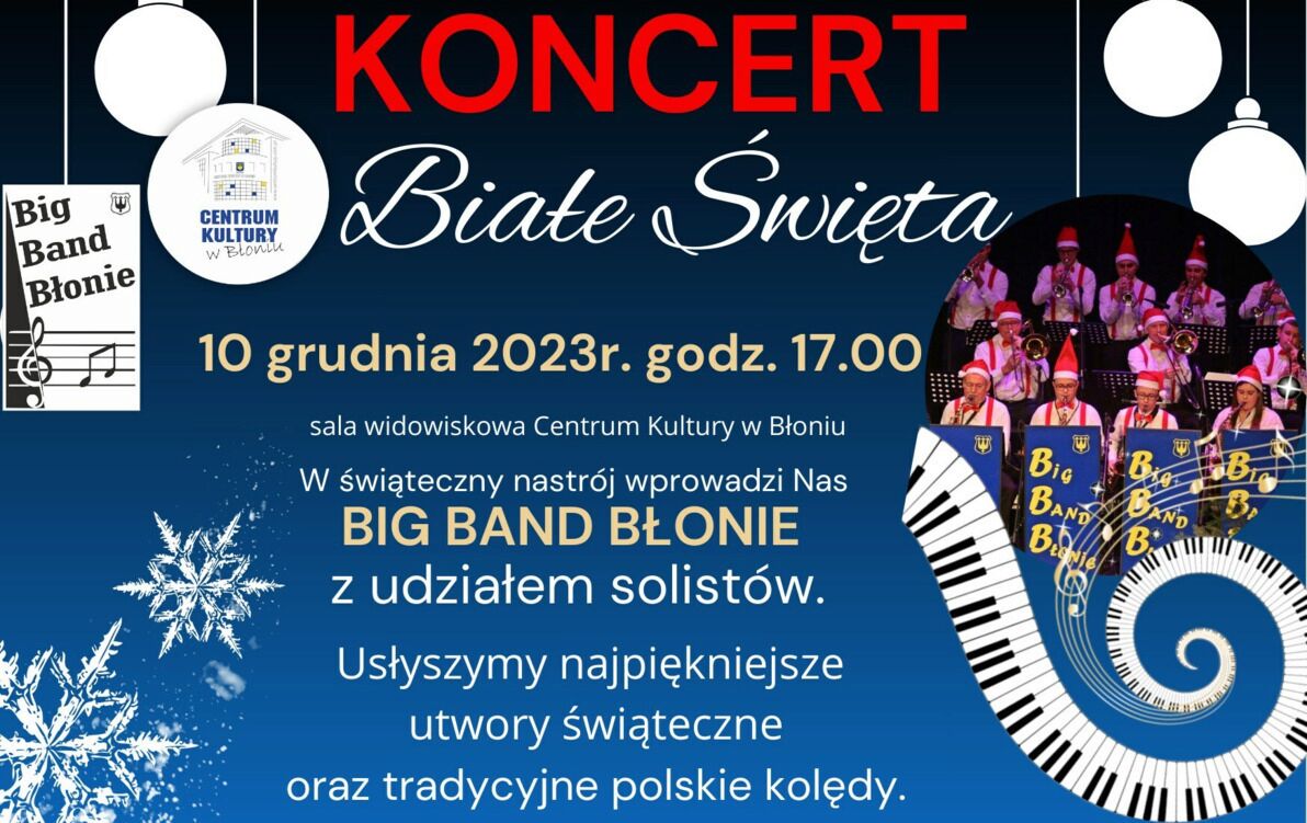 Zdjęcie do Koncert BIG BAND BŁONIE "Białe Święta"