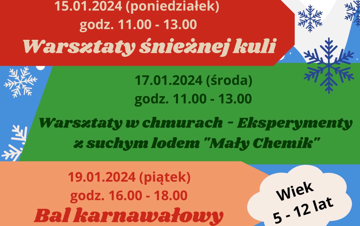 Zdjęcie do Ferie zimowe - bal karnawałowy