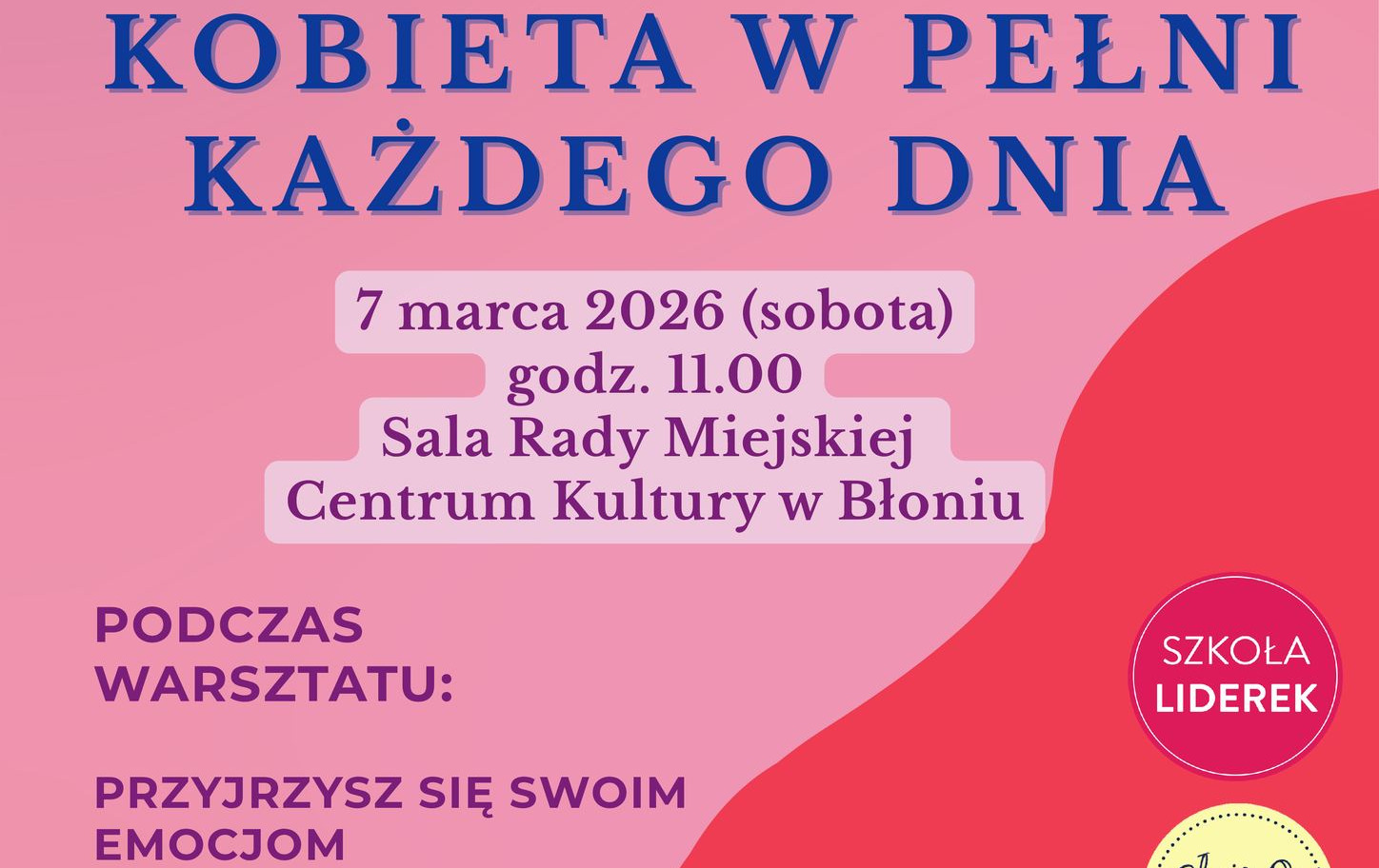Zdjęcie do Warsztaty  "Kobieta w pełni każdego dnia"